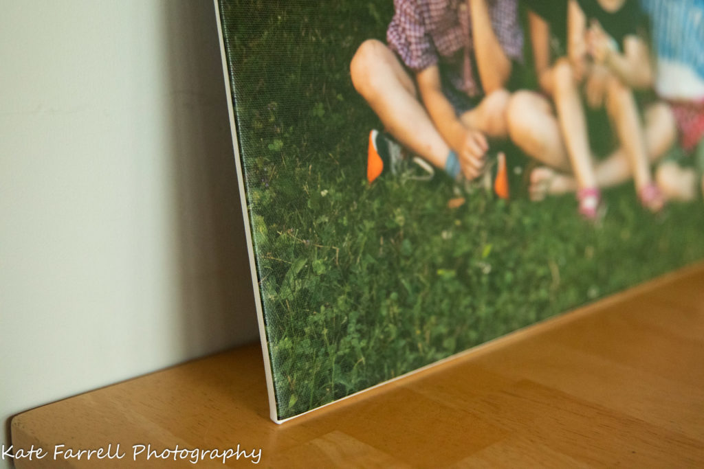 Side view of a canvas print - also one of my favorite ways to display photos.