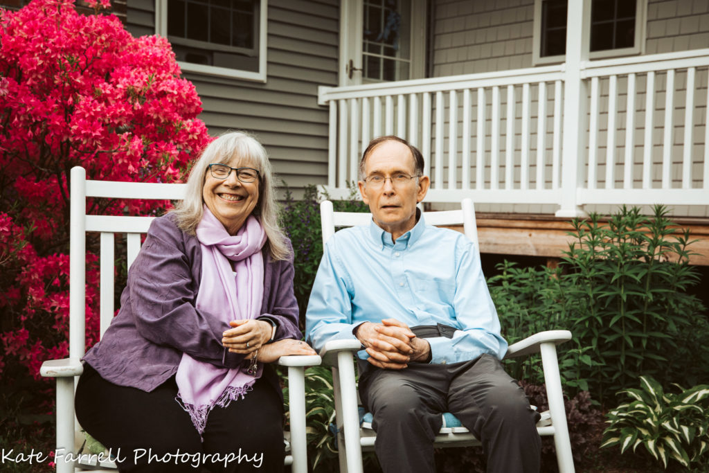 Spring photograph of a Vermont couple. 