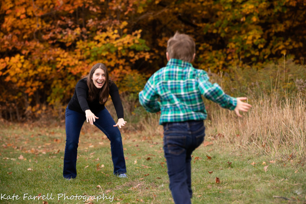 Mother and son in Williston Vermont by Vermont professional photographer Kate Farrell.