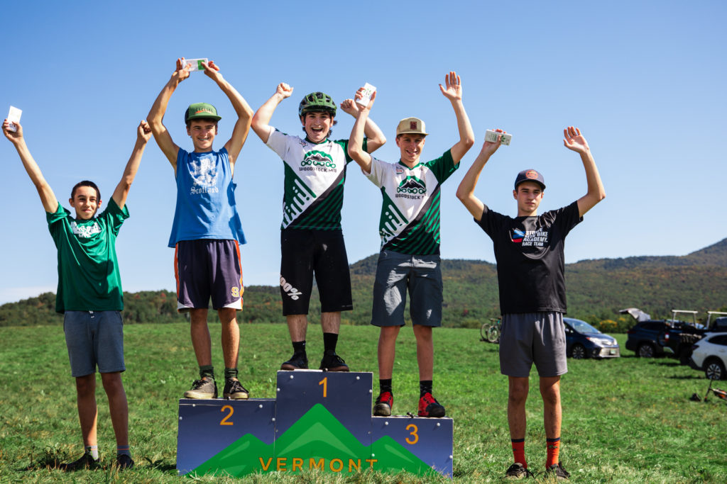  Vermont Youth Cycling Race at the Kingdom Trails. Top cat C boys.